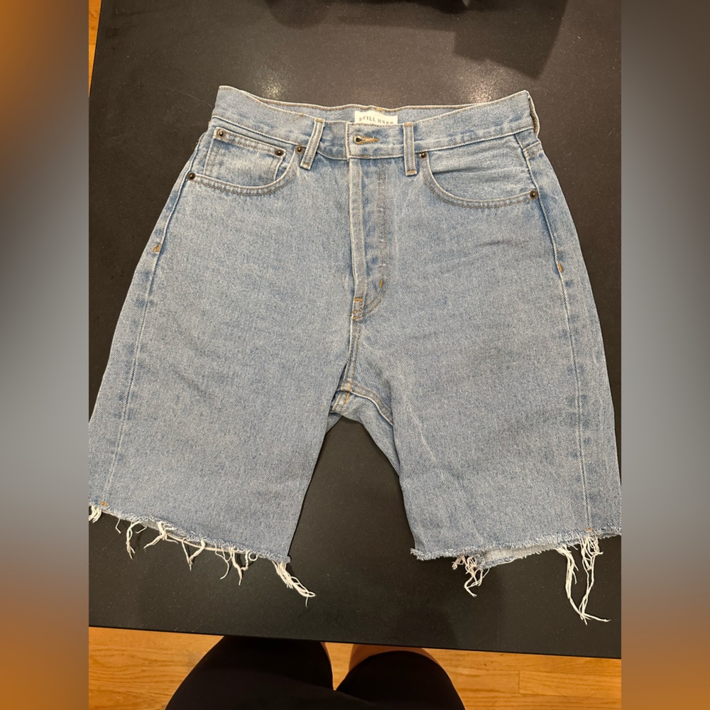 Still Here Light Blue Denim Cutoff Shorts
